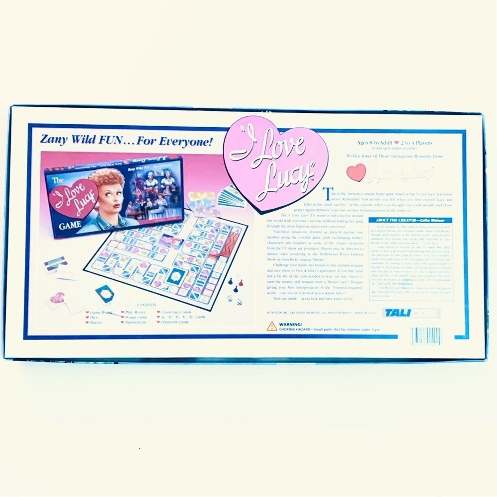 I LOVE LUCY Board Game Complete Cards Pieces Dice Instruction 2 to 4 Players - Picture 3 of 3